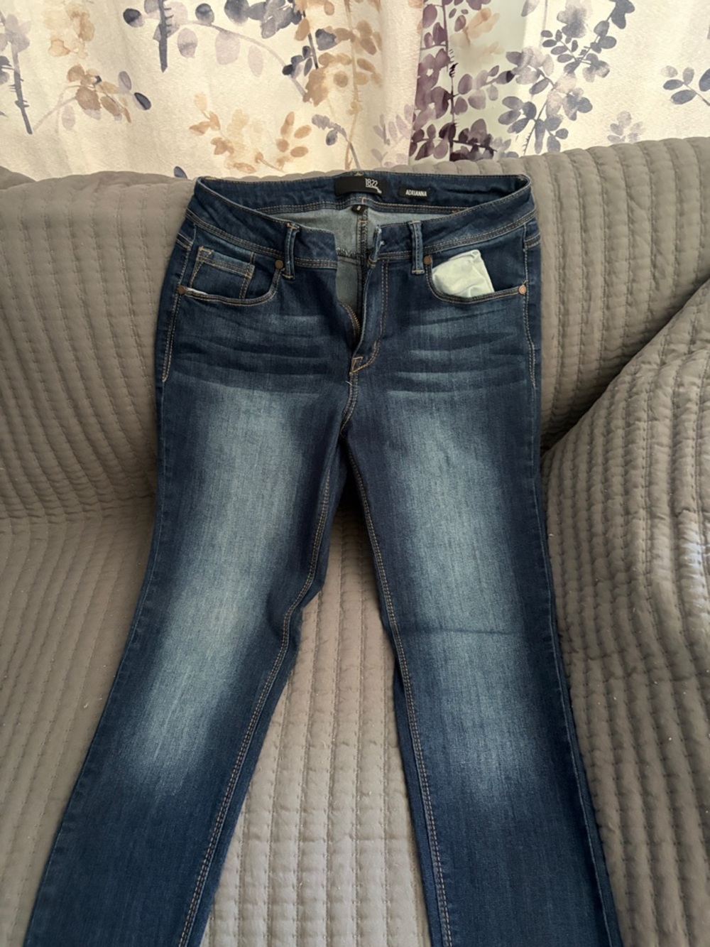 Dark Blue Skinny Jeans with Subtle Fade - Unbranded